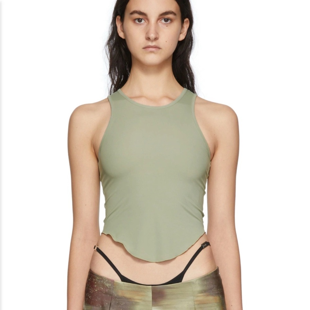 Miaou Green Scoop Tank Top